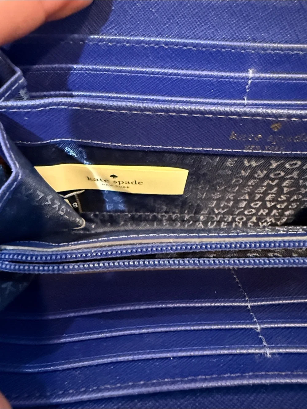 kate spade Blue Cedar Street perforated Lacey zip around Wallet - Picture 3 of 9